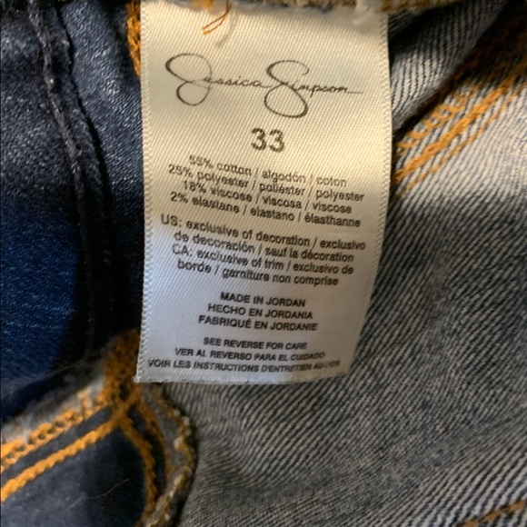 Jessica Simpson adored high rise Ankle Jeans raw hem size 33 - Picture 8 of 9